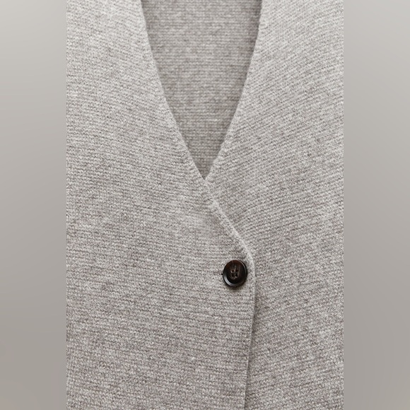 BNWT ZARA WOOL BLEND PEPLUM KNIT BLAZER L - Picture 5 of 13